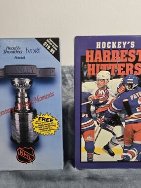 Hockey's Hardest Hitters 1989 VHS & The Stanley Cup 1993